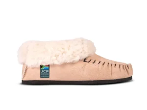 Sheepskin slipper with hand-stitched detail and soft black sole - Cape Classic slipper.